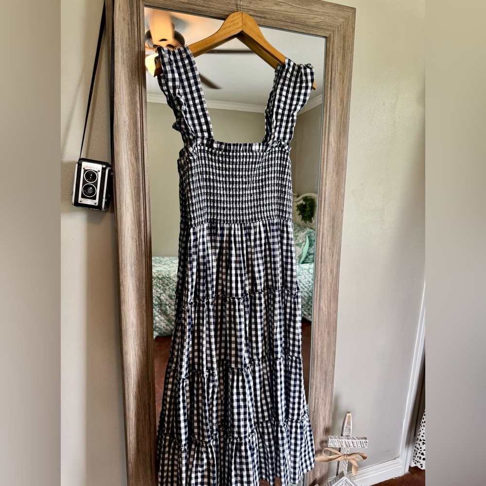 Crown & Ivy Navy and White Midi Dress